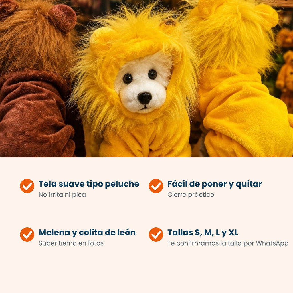 Disfraz de León para Perro